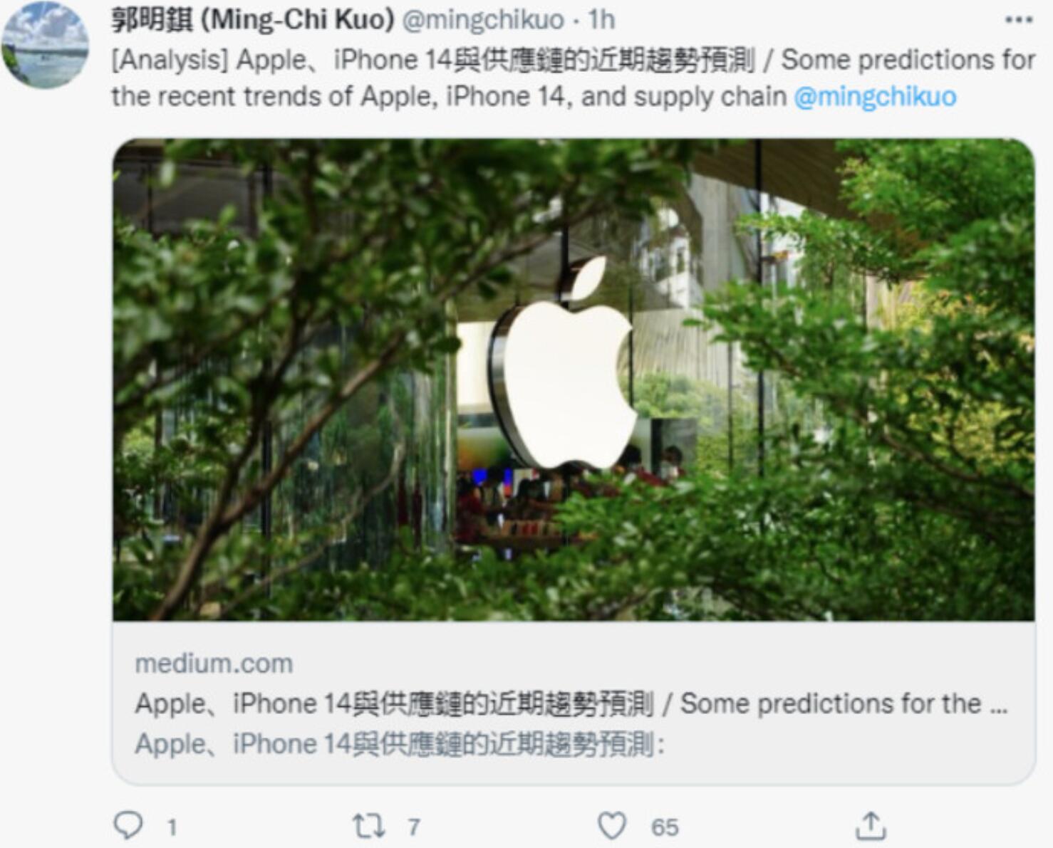 銷冠！iPhone 14 Pro系列預(yù)計(jì)在2022年剩余時(shí)間內(nèi)主導(dǎo)蘋果的出貨量2