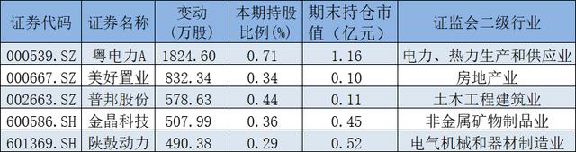 國家隊(duì)一季度最新操盤：新進(jìn)粵電力等5股前十大流通股東 增倉10股