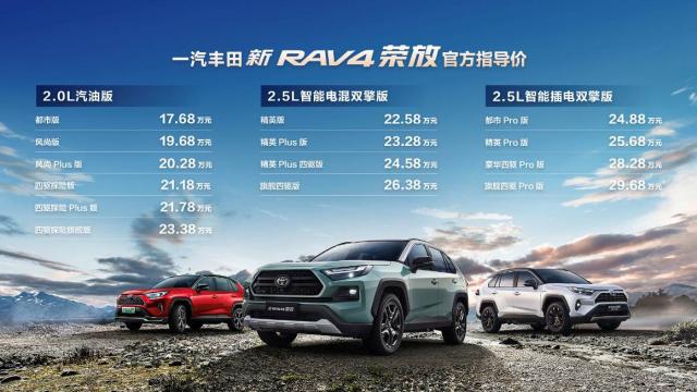 一汽豐田新RAV4榮放野性上市，售價17.68萬元起