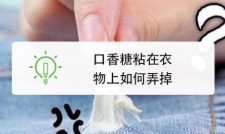 口香糖粘在衣物上如何弄掉