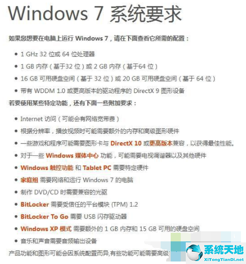 windows7最低配置要求內(nèi)存(w7系統(tǒng)的最低配置)