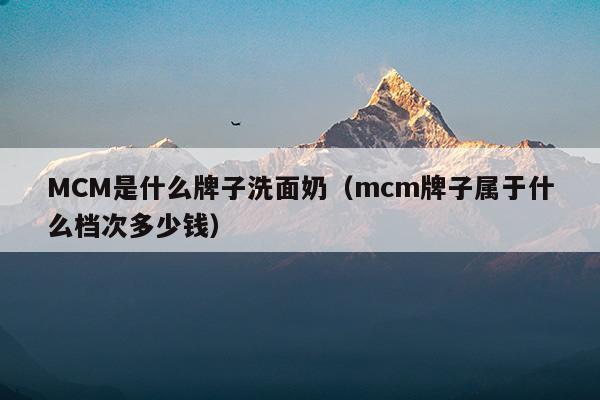 MCM是什么牌子洗面奶(mcm是什么牌子價格檔次怎么樣)