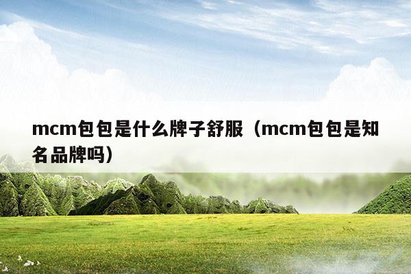 mcm包包是什么牌子舒服(mcm牌子包好嗎)