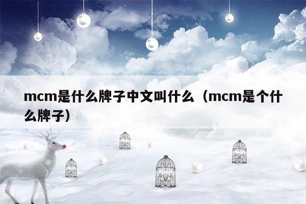 mcm是什么牌子中文叫什么(mcm是什么檔次的牌子)