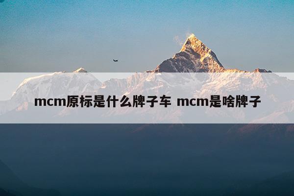 mcm原標(biāo)是什么牌子車mcm是啥牌子(mcm官網(wǎng)中文官網(wǎng))