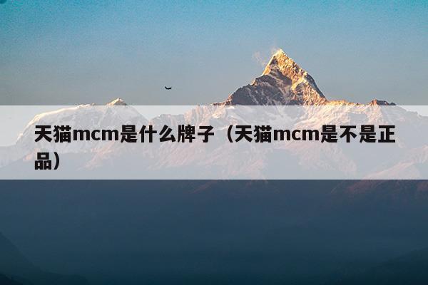 天貓mcm是什么牌子(天貓mk官方旗艦店是真的嗎)