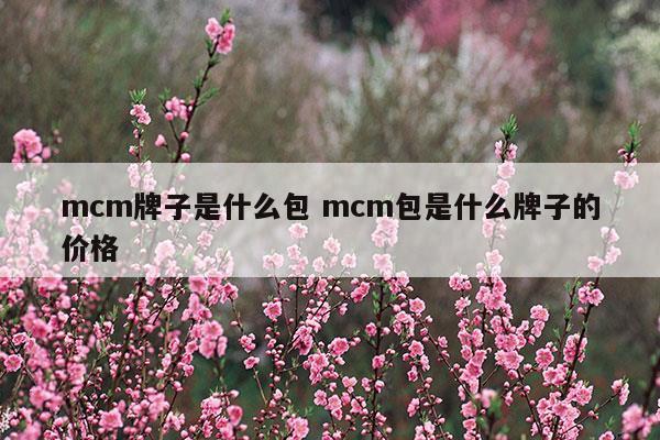 mcm牌子是什么包mcm包是什么牌子的價格(mcm牌子是什么包mcm包是什么牌子的價格)