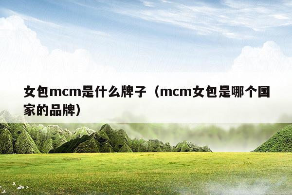 女包mcm是什么牌子(mcm是什么牌子價(jià)位)