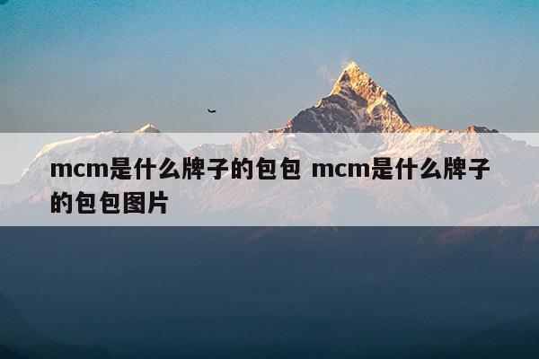 mcm是什么牌子的包包mcm是什么牌子的包包圖片(mcm包是什么牌子中文名)