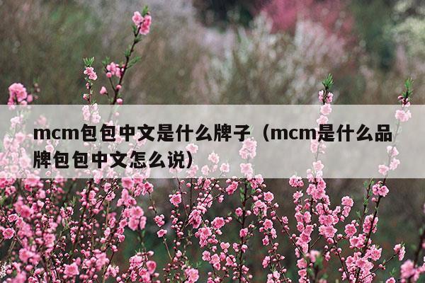 mcm是什么牌子女包