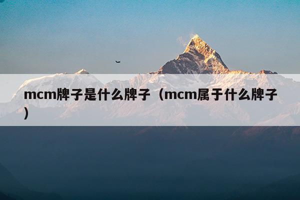 mcm牌子是什么牌子(mcm是什么牌子價(jià)位)