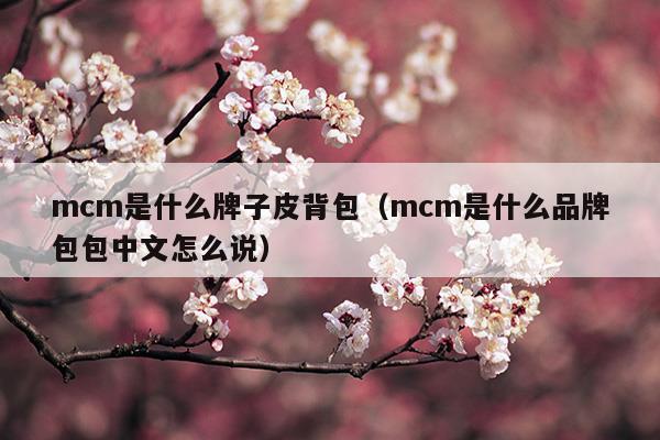 mcm包包是什么牌子價(jià)格