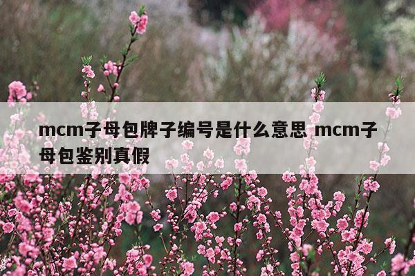 mcm子母包牌子編號是什么意思mcm子母包鑒別真假