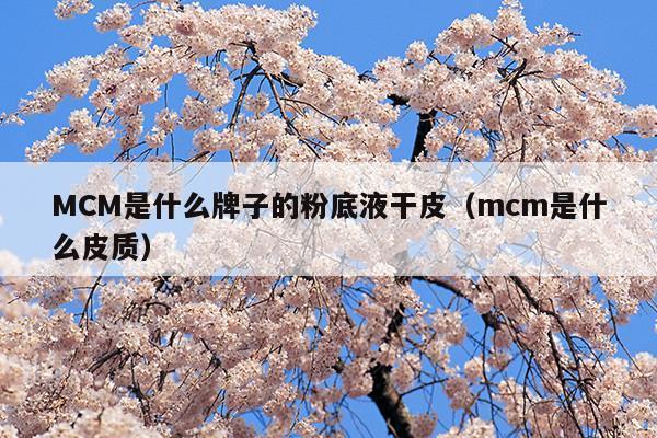 MCM是什么牌子的粉底液干皮(mcm粉底液好用嗎)