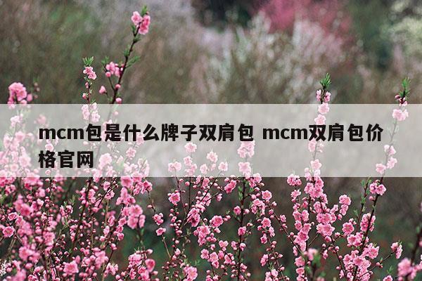 mcm包是什么牌子雙肩包mcm雙肩包價格官網(wǎng)(mcm雙肩包上身效果圖)