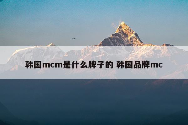 韓國mcm是什么牌子的韓國品牌mc(mcm韓國官網入口)