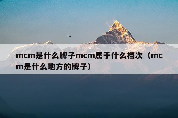 mcm是什么牌子mcm屬于什么檔次(mcm是什么牌子價(jià)位是多少)