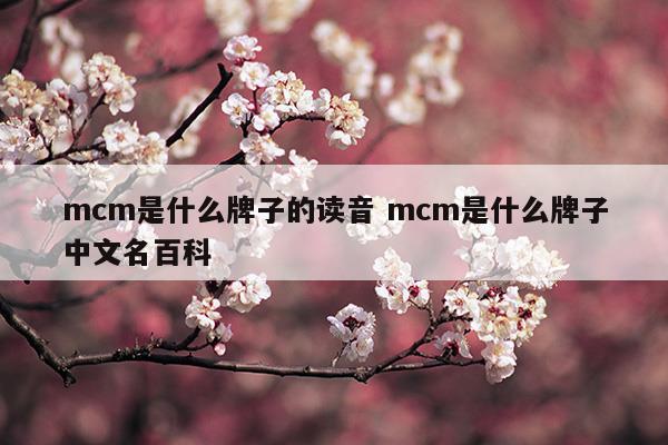 mcm是什么牌子的讀音mcm是什么牌子中文名百科(mcm是什么品牌怎么讀)