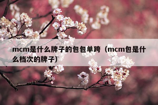 mcm是什么牌子的包包單跨(mcm是什么牌子)