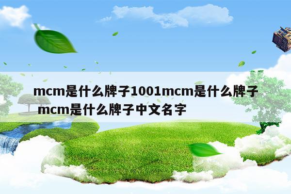 mcm是什么牌子1001mcm是什么牌子mcm是什么牌子中文名字(mcm包包屬于什么檔次)