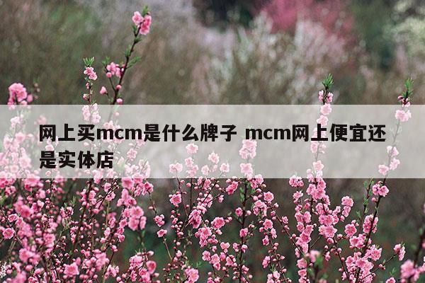 mcm網(wǎng)上哪買是真的