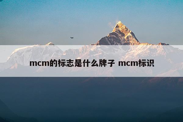 mcm的標(biāo)志是什么牌子mcm標(biāo)識(shí)(安全生產(chǎn)標(biāo)志標(biāo)識(shí))