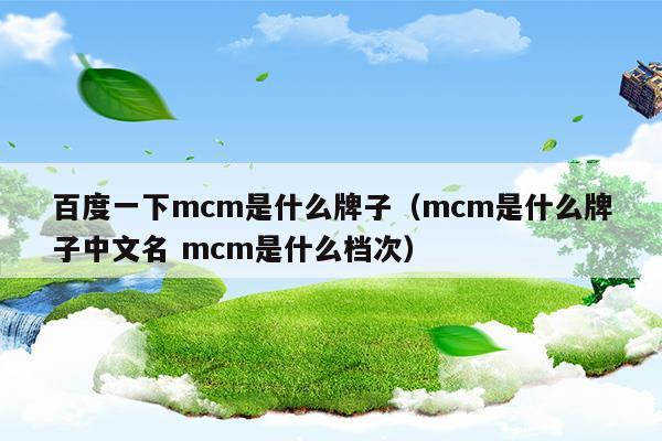 mcm是什么牌子價位