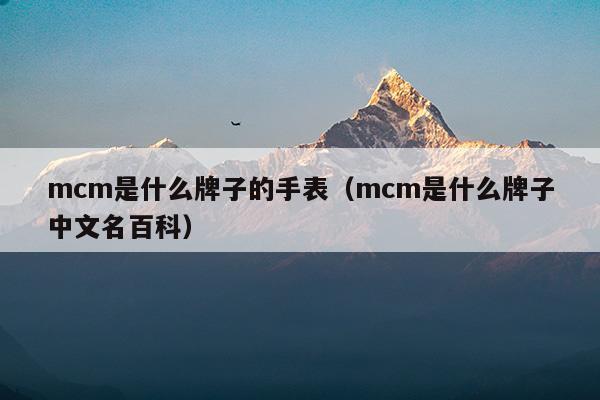 mcm是什么牌子的手表(mcm是哪個品牌)