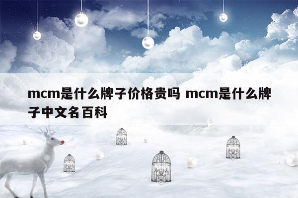 mcm是什么牌子價格貴嗎mcm是什么牌子中文名百科(mcm是哪個品牌)