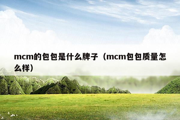 mcm的包包是什么牌子(mcm包包是什么牌子中文名)