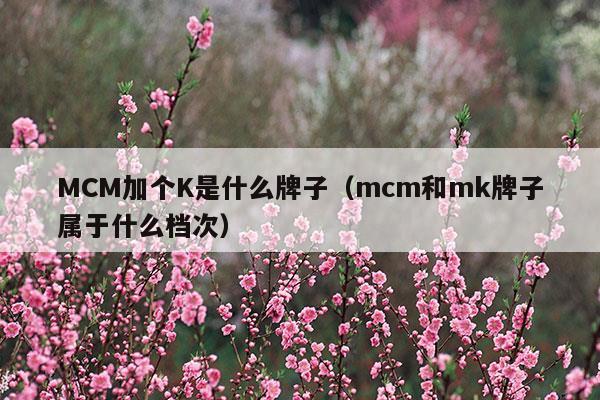 MCM加個K是什么牌子(mcm品牌全名)