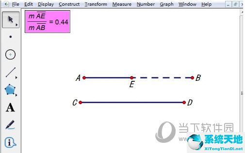 幾何畫板繪制直線上兩點(diǎn)的中點(diǎn)(幾何畫板怎么計(jì)算線段的比值)