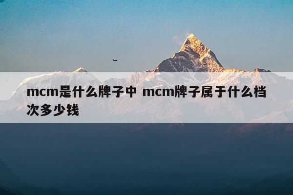 mcm是什么牌子中mcm牌子屬于什么檔次多少錢(mcm牌子屬于什么檔次)