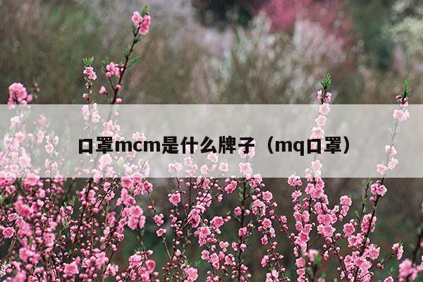 口罩mcm是什么牌子(mcm是什么牌子中文名怎么讀)