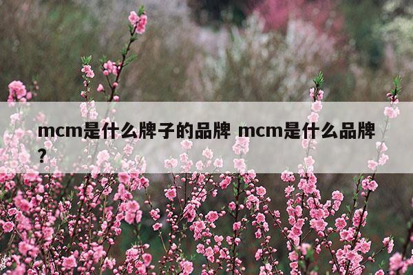 mcm是什么牌子的包包