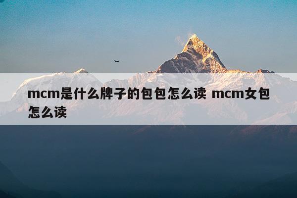 mcm包包中文怎么讀