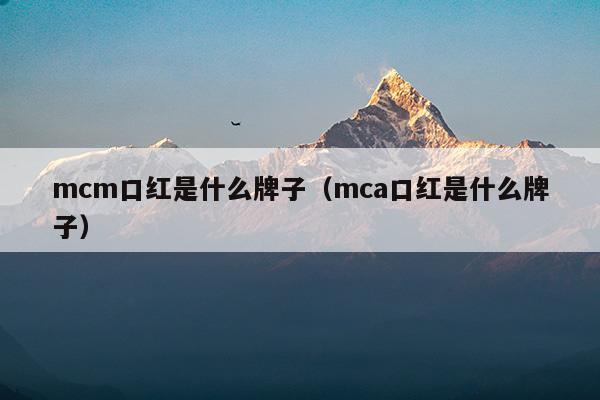 mcm是什么檔次的牌子