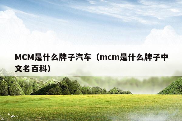 MCM是什么牌子汽車(chē)(mcm是什么牌子屬于什么檔次)