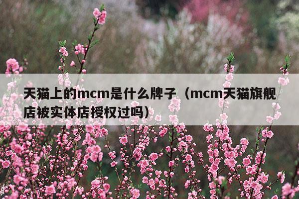 天貓上的mcm是什么牌子(天貓上的mcm是什么牌子)