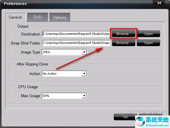 4Easysoft Blu-ray to AVI Ripper設(shè)置默認(rèn)保存路徑的方法