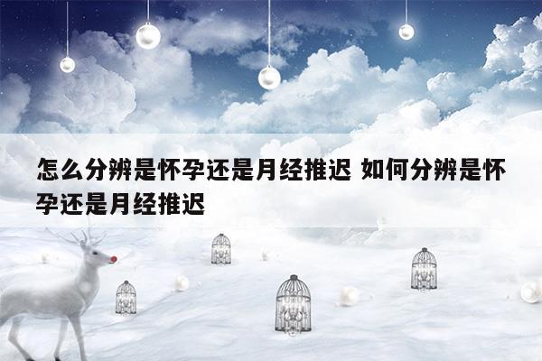 怎么分辨是懷孕還是月經(jīng)推遲如何分辨是懷孕還是月經(jīng)推遲(怎樣判斷是懷孕還是月經(jīng)推遲)