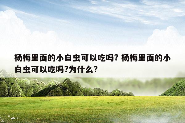 楊梅里面的小白蟲可以吃嗎楊梅里面的小白蟲可以吃嗎為什么(楊梅里面好多那個小白蟲能吃嗎)