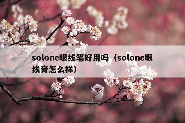 solone眼線膠筆推薦