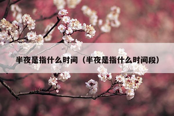 半夜是指什么時(shí)間(半夜是指幾點(diǎn))