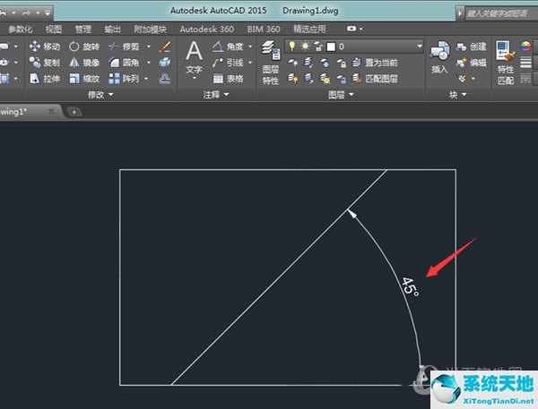 AutoCAD2015怎么畫(huà)角度 畫(huà)直線角度怎么輸入