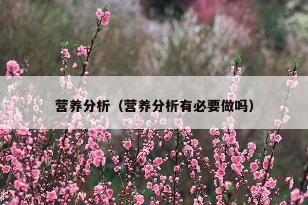 營養(yǎng)分析(營養(yǎng)分析軟件)