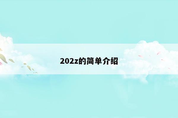 202z的簡單介紹(202z的簡單介紹)