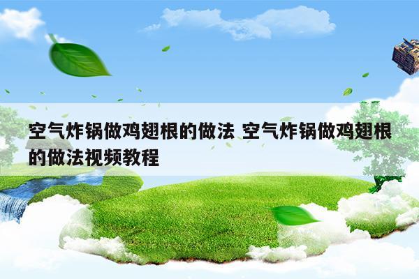 空氣炸鍋?zhàn)鲭u翅根的做法空氣炸鍋?zhàn)鲭u翅根的做法視頻教程(雞翅根的家常做法大全)