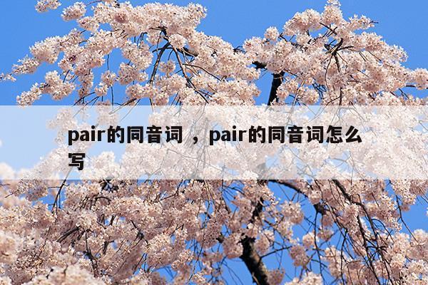 pair的同音詞pair的同音詞怎么寫(hear的同音詞)