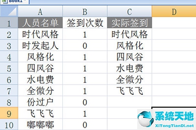 excel簽到表怎么計數(shù)(excel簽到率函數(shù))